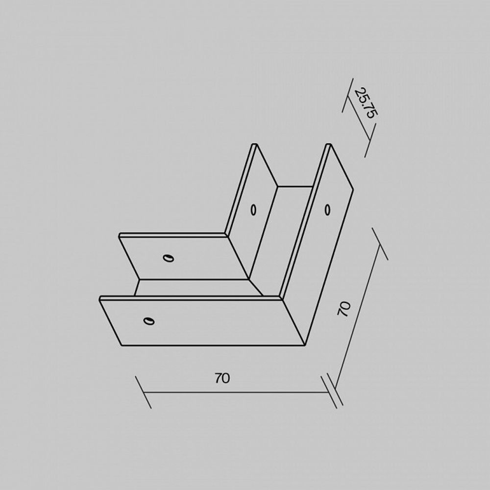 Соединитель угловой L-образный для профиля Maytoni Line Elasity O-TR001-AC90