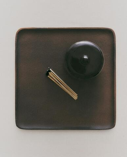 Декоративный поднос Zara Home, 1х24х24.5 см, чёрный, 6478/040
