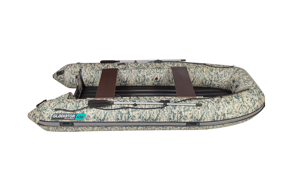 Надувная лодка GLADIATOR E450S цифровой камуфляж