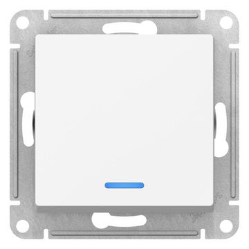 Переключатель 1-кл. AtlasDesign (сх. 6а) 10AX с подсветкой механизм лотос SE ATN001363