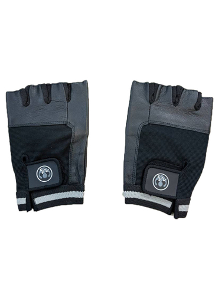 Перчатки для фитнеса черные с белой резинкой