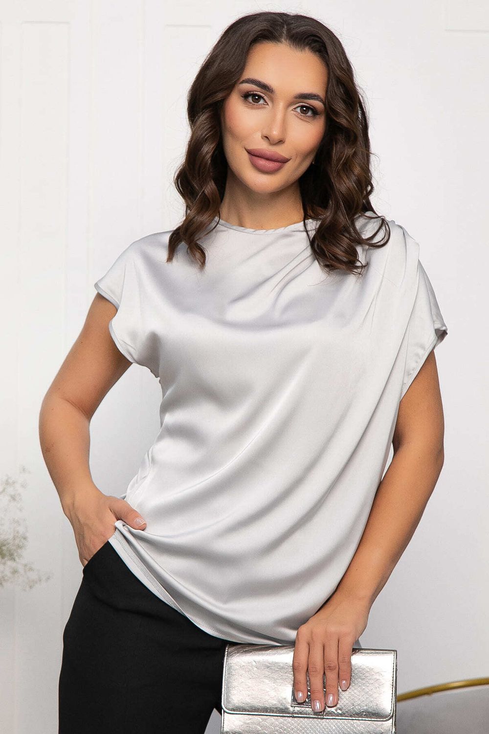 Блуза Маркиза (серая) Б14147-30М LT Collection