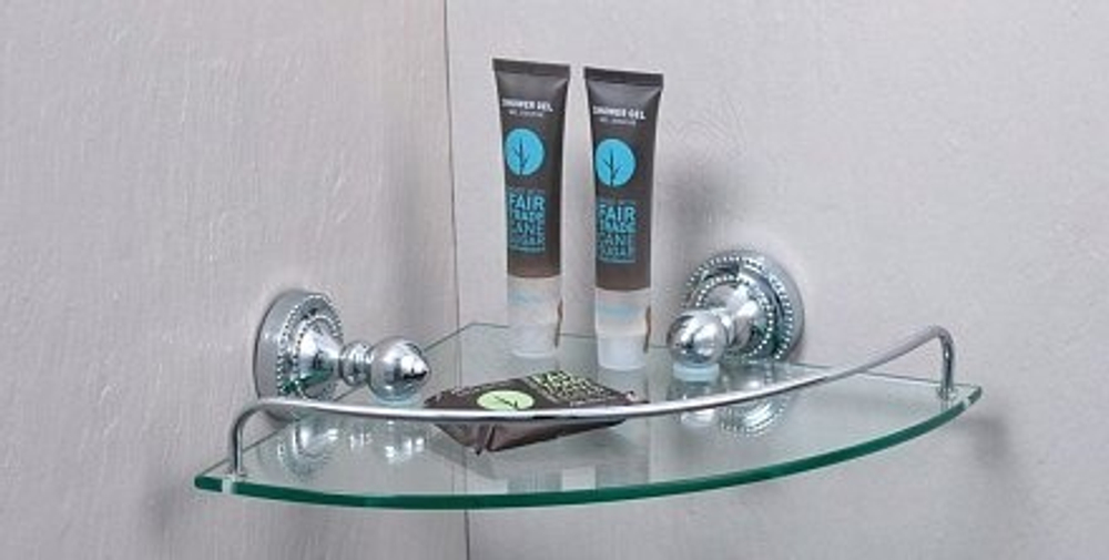 "STYLE" Полка стеклянная угловая FX-41103А (к/к 5)