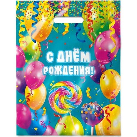 Пакет полиэтиленовый с вырубной ручкой "Тусовка" 31*40 см