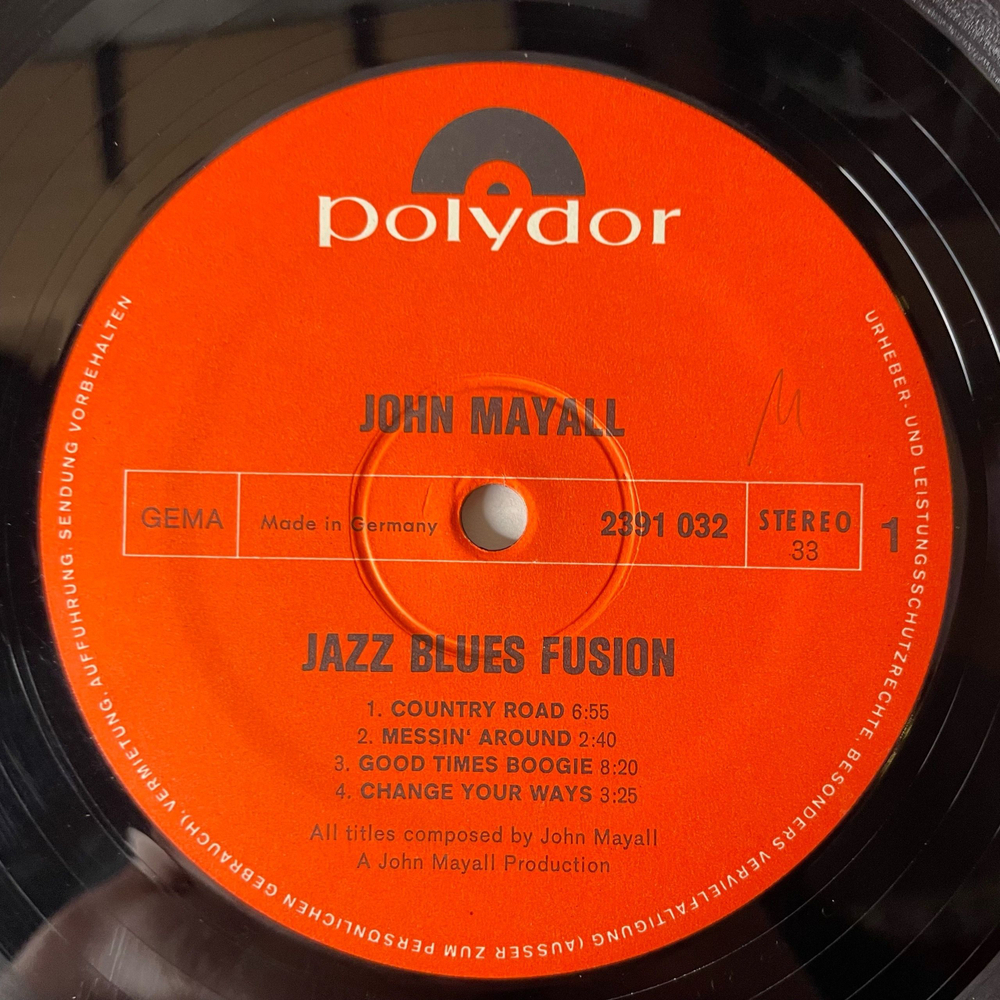 Винтажная виниловая пластинка LP John Mayall Jazz Blues Fusion (Германия 1972)