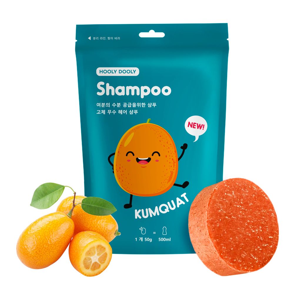 Шампунь твердый для дополнительного увлажнения волос кумкват HOOLY DOOLY Kumquat Shampoo 50 гр