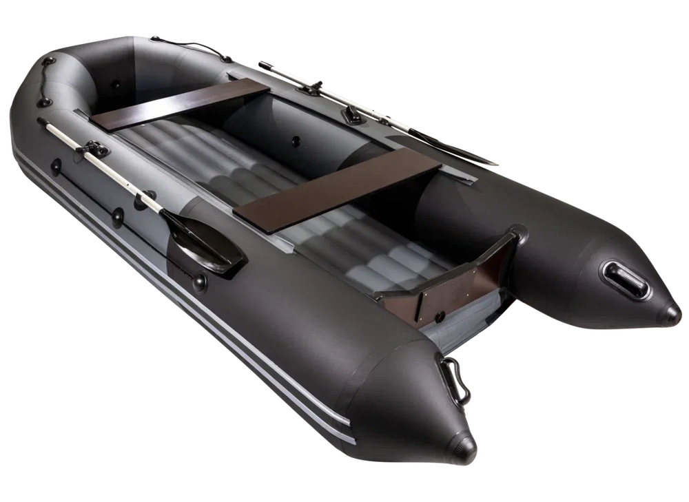 Лодка ПВХ Мастер Лодок Таймень NX3800НДНД Pro Графит / Чёрный