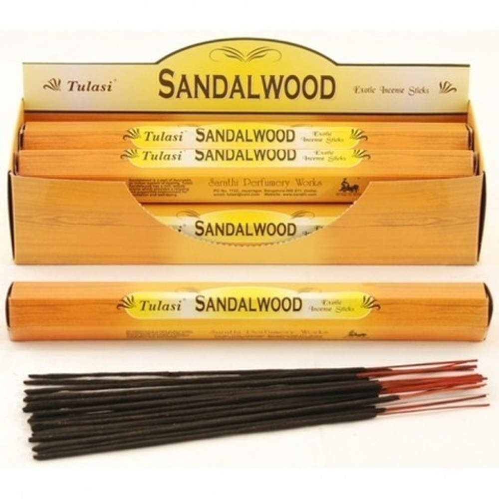 Tulasi Sandalwood четырехгранник Благовоние Сандаловое дерево