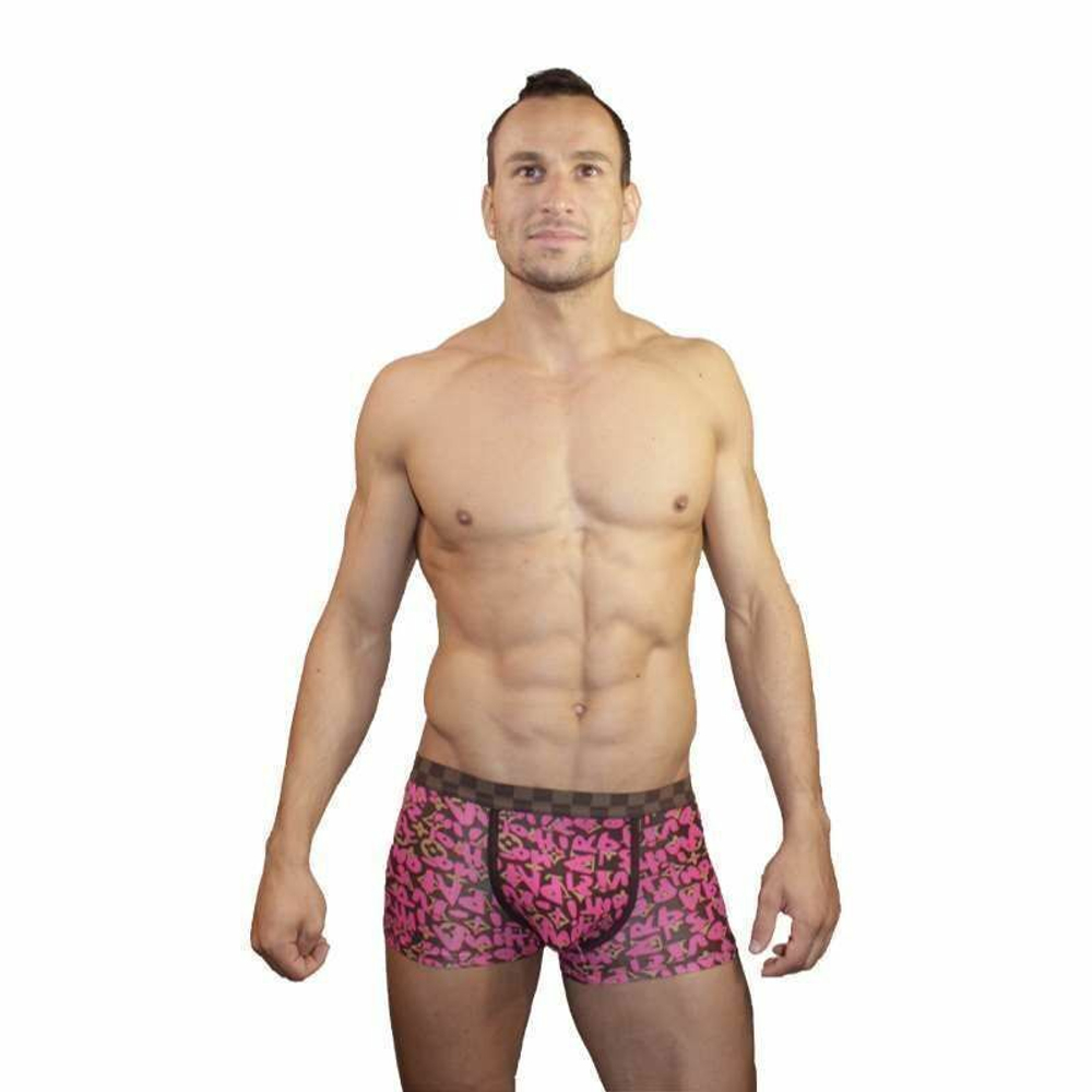 Мужские трусы боксеры розовые Louis Vuitton