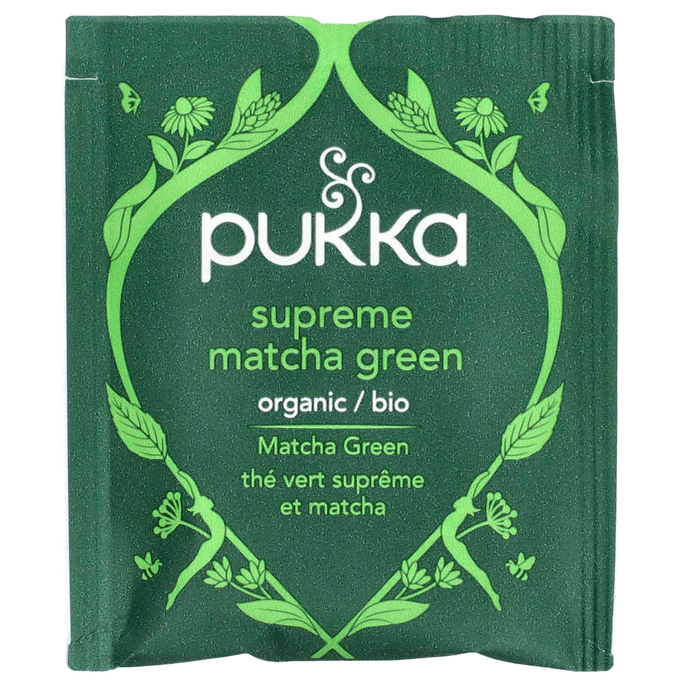 Pukka Herbs, органический зеленый чай, высшего качества зеленый матча, 20 саше, 30 г (1,05 унции)
