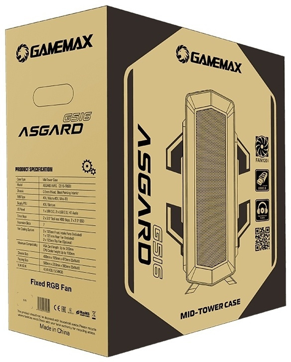 Корпус Game Max Asgard G516 FRGB