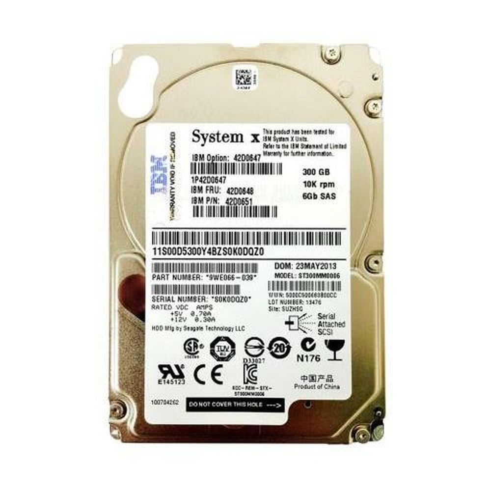 Жесткий диск IBM 300GB 10K 2.5 SAS 6Gb 42D0651