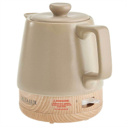 Чайник электрический 1200 Вт, 1 л, корпус из фарфора DELTA LUX DE-1013 бежевый