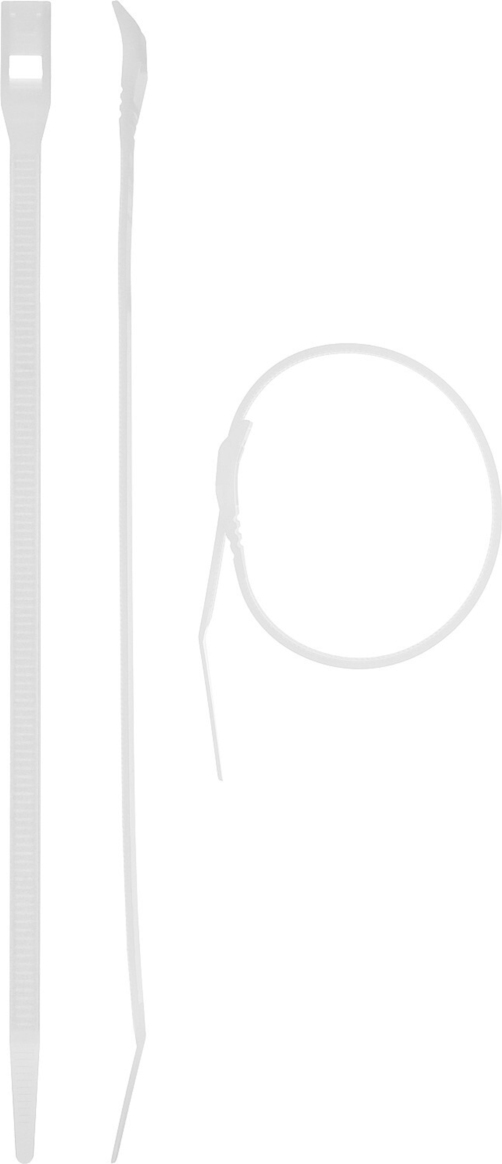 Кабельные стяжки белые КОБРА, с плоским замком, 3.6 х 150 мм, 50 шт, нейлоновые, ЗУБР Профессионал