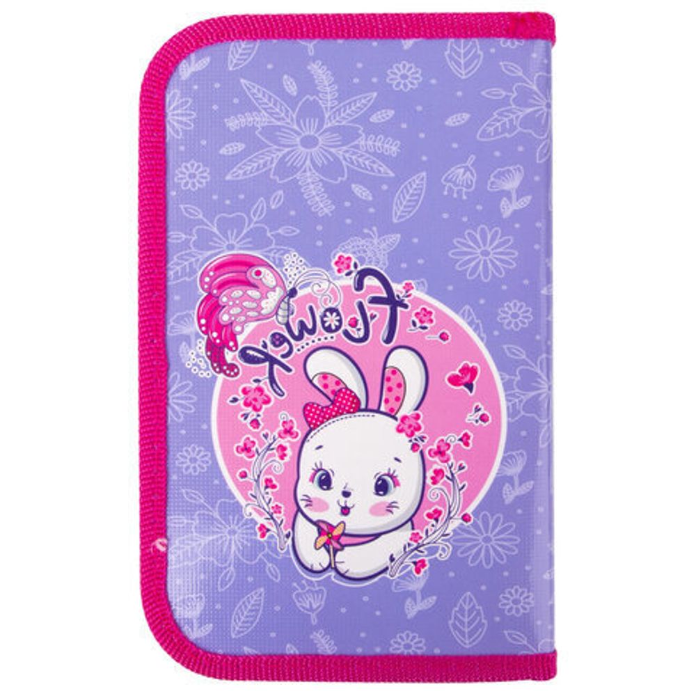 Пенал ПИФАГОР, 1 отделение, ламинированный картон, 19х11 см, "RABBIT", 229151