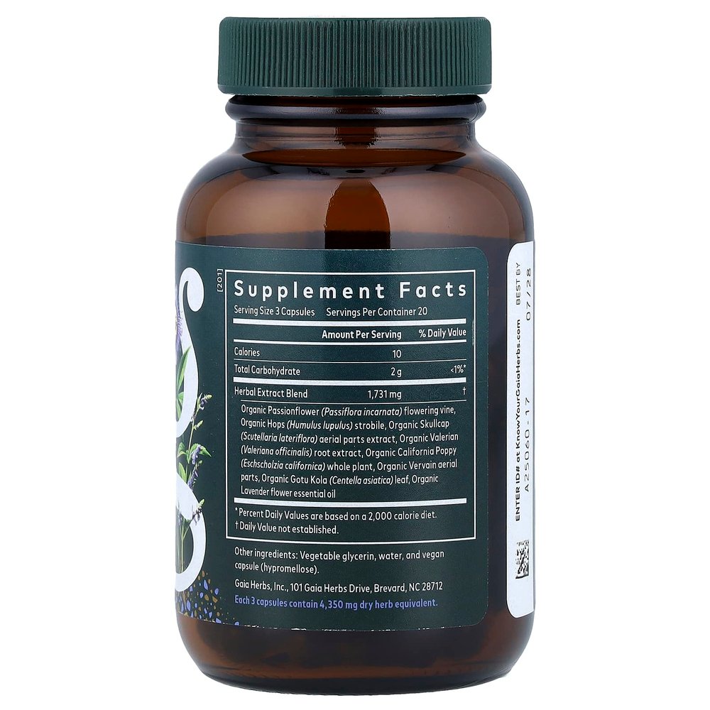 Gaia Herbs, Natural Sleep®, 60 капсул Phyto-Caps® с жидкостью