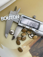 Пуговицы серебристые "Циферблат/Часы"