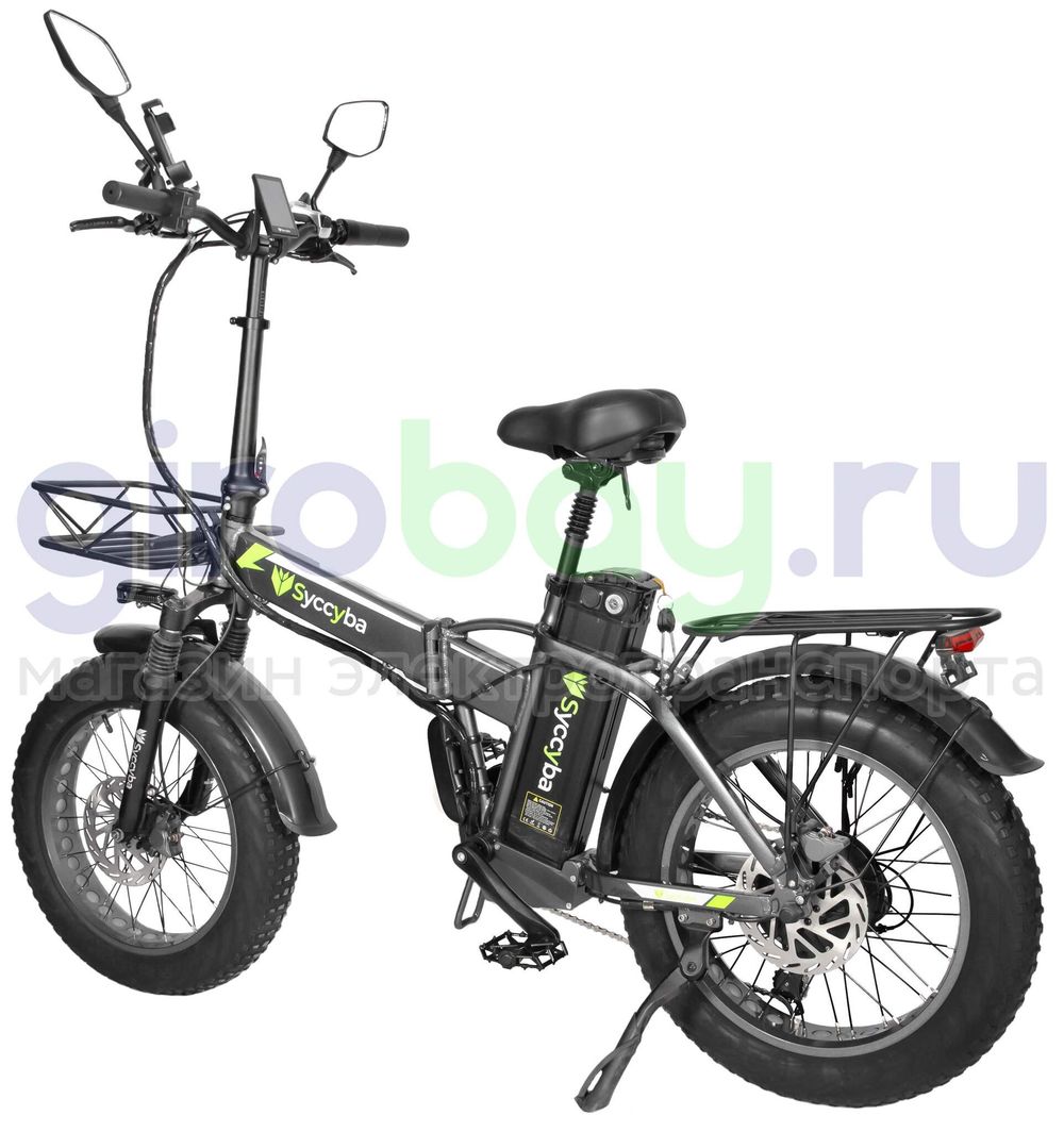 Электровелосипед Syccyba F10 Pro 2025 года (48V/15Ah) - Серый обод фото №4