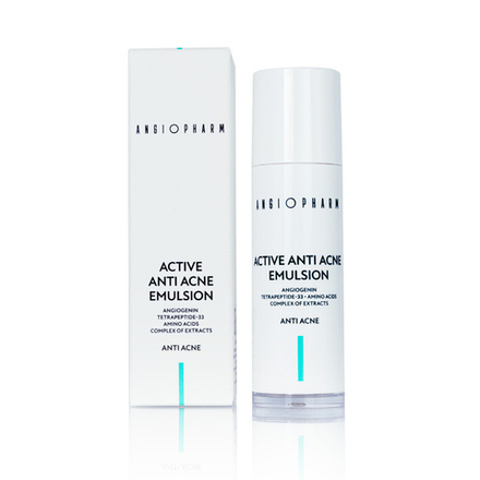 Активная эмульсия для проблемной кожи ANGIOPHARM Active Anti Acne Emulsion