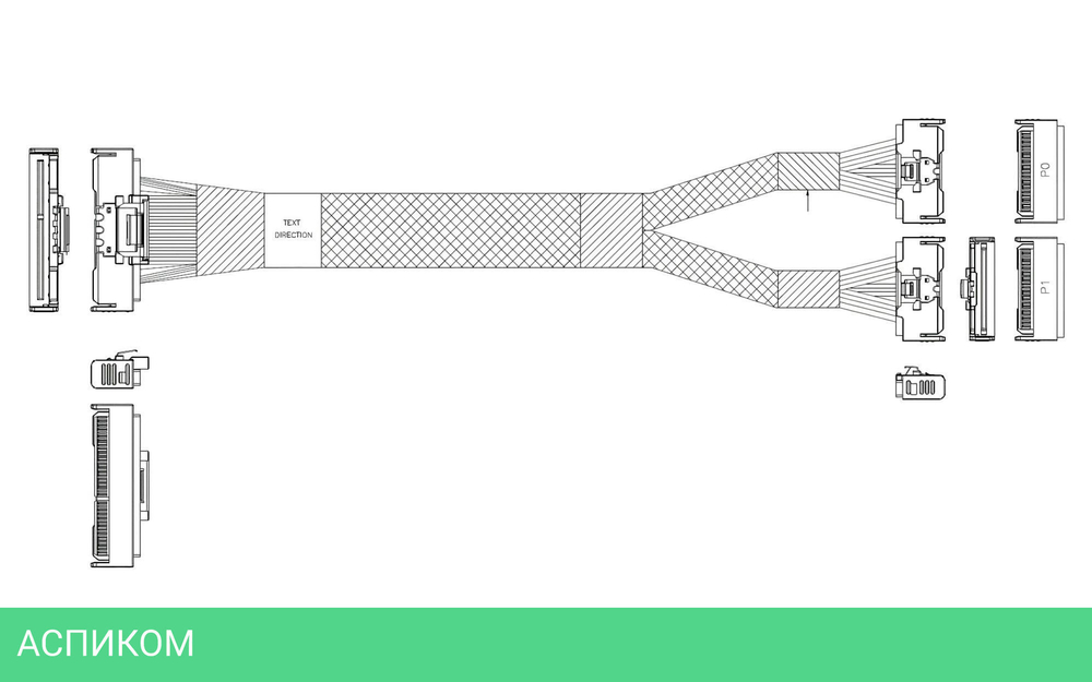 Кабель JPC P733BGB10800-1