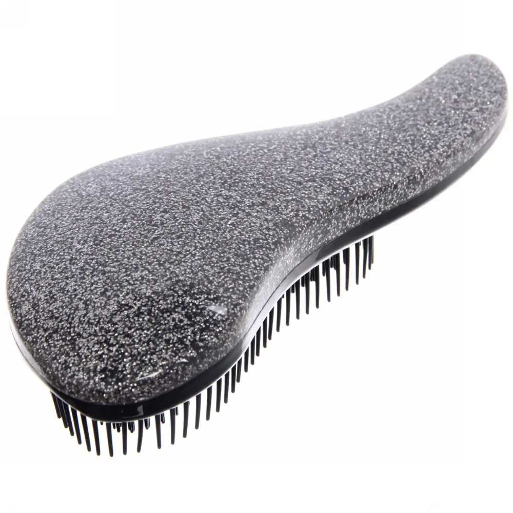 Расческа массажная «Компактная-блекс», цвет серебро, 19см (в коробке)