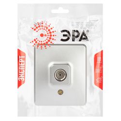 Розетка ЭРА Эксперт 11-3201-03 TV одиночная IP20 ОУ алюминий