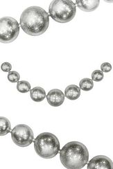 Украшение для высотной ёлки Бусы Искристые., 265 см, пластиковые, серебро, ПромЕлка, (БИП-265silver)