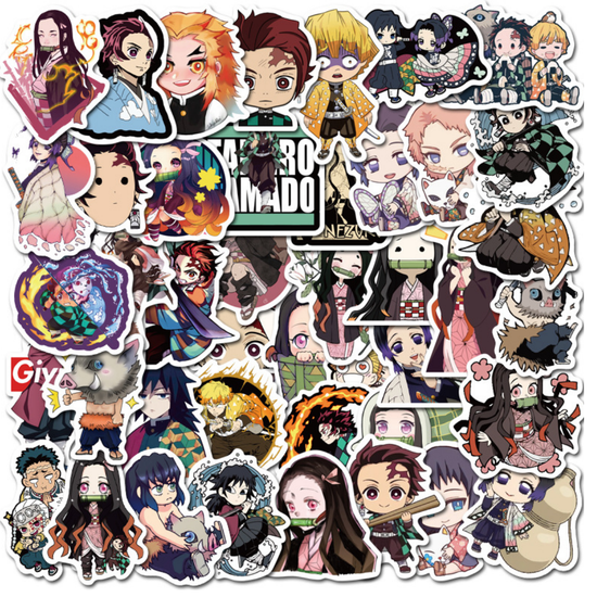 Набор стикеров Клинок рассекающий демонов 50 шт. №9