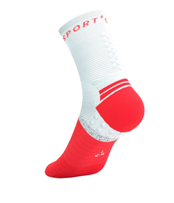 Теннисные носки Compressport Pro Marathon V2.0 1P - fluo red/white