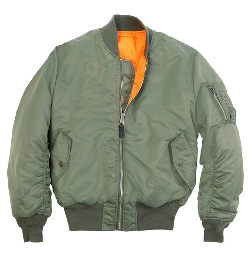 Куртка Бомбер - MA-1 Flight Jacket (олива - s.green)