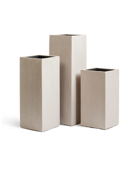 Кашпо TREEZ Effectory - серия Beton - Высокий куб