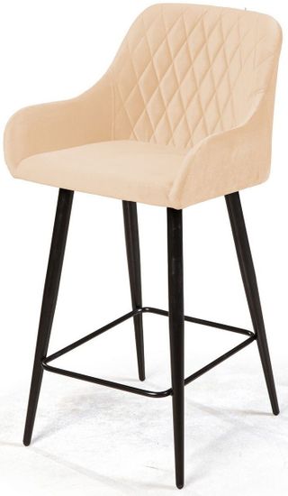 Стул полубарный Robert, бархат бежевый 5