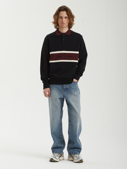 Мужская Толстовка Embroidered Panel Collared