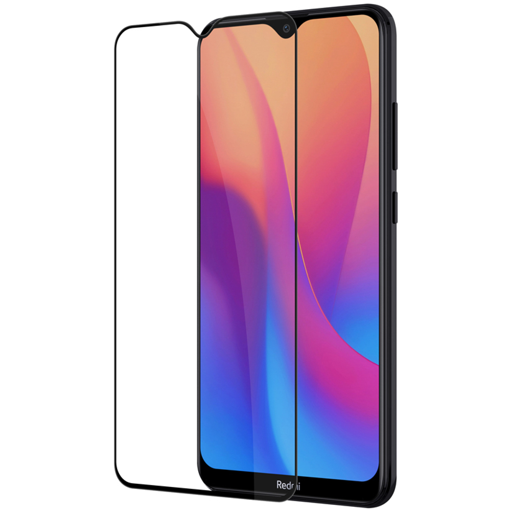 Защитное стекло с олеофобным покрытием для Xiaomi Redmi 8 и 8A, черные рамки, G-Rhino