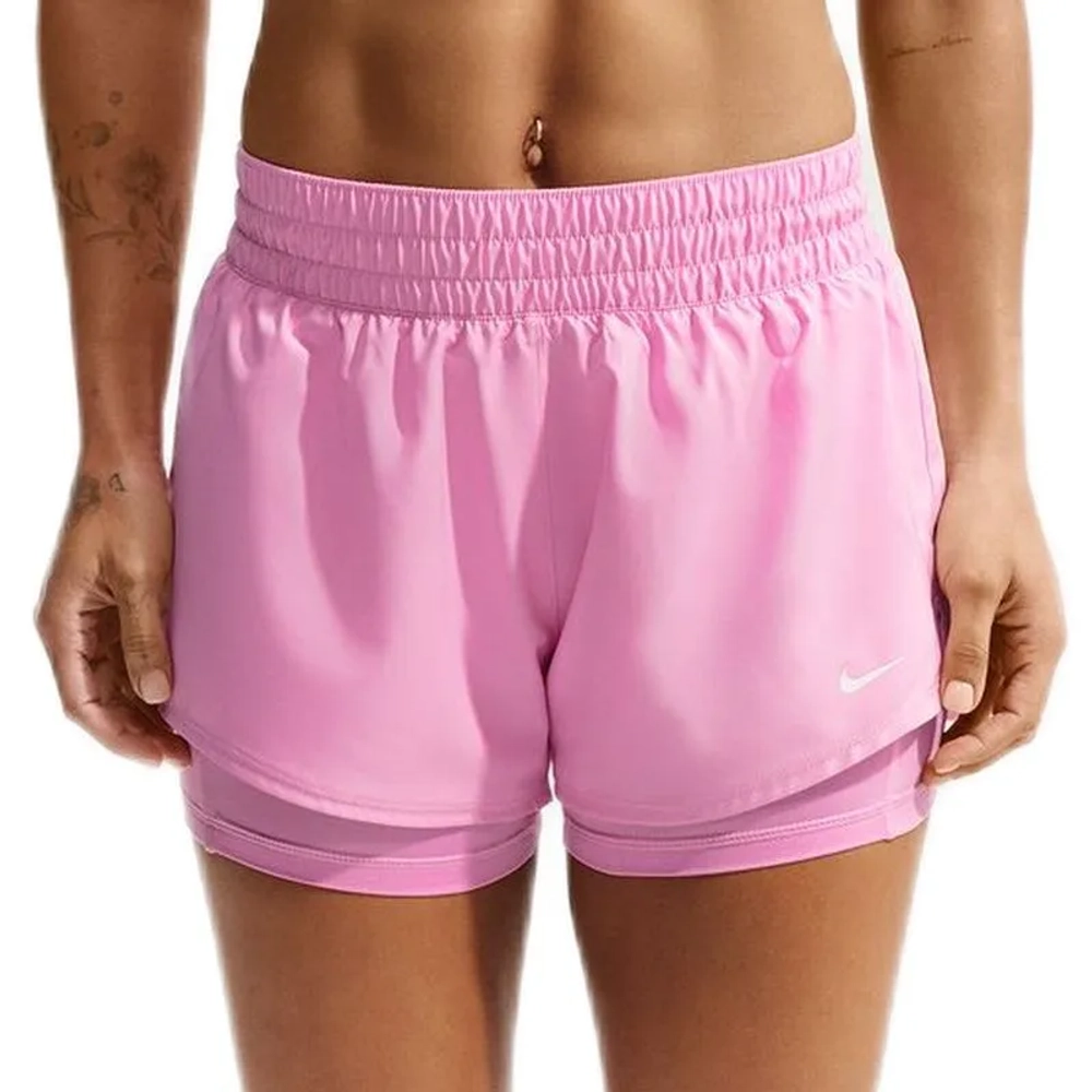 Женские теннисные шорты Nike Dri-Fit One 2-in-1 - pink rise/white