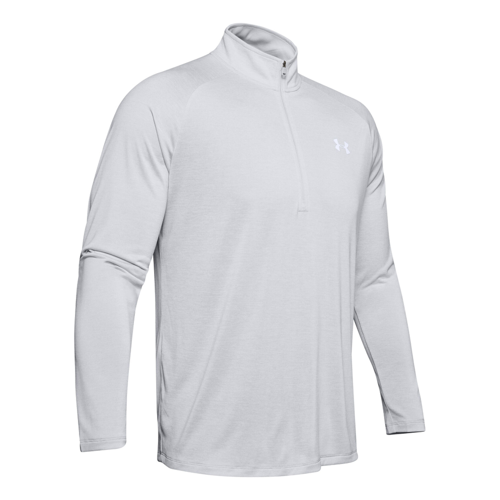 Мужское теннисное поло Under Armour Tech 2.0 Half-Zip Long Sleeve Men - Lightgrey, Grey