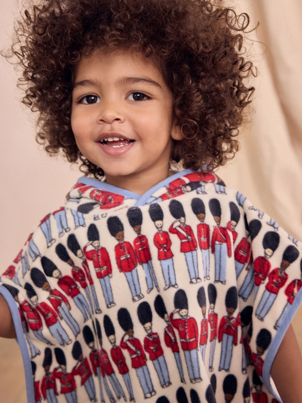 Пончо махровое пляжное для мальчика Next AG2-969, Голубой, Красный