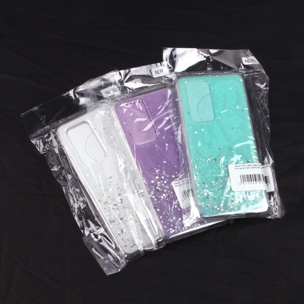 Чехол ТПУ с блестками для Huawei P40 Pro, 011057 Белый