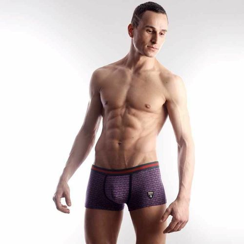 Мужские трусы боксеры фиолетовые Gucci Hip Boxer