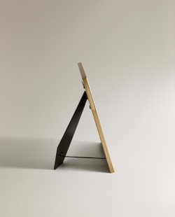 Zara Home Фоторамка из нержавеющей стали, цвет золотой, 18 см