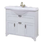 Тумба под раковину, ИДЕЛЬ, 85, дуб, белая