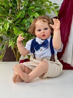 Кукла Реборн мягконабивная 60см в пакете (FA-422)