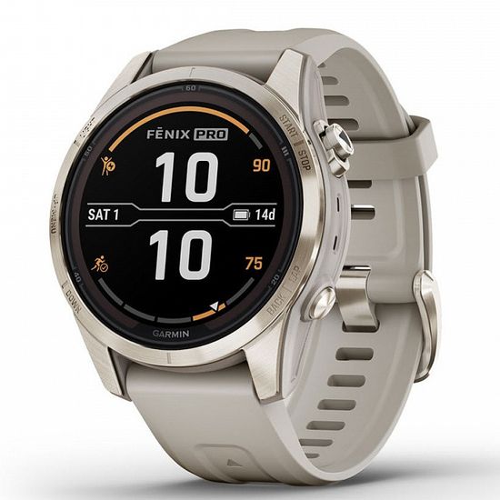 Garmin Fenix 7S Pro Sapphire Solar Carbon Soft Gold (010-02776-15)
