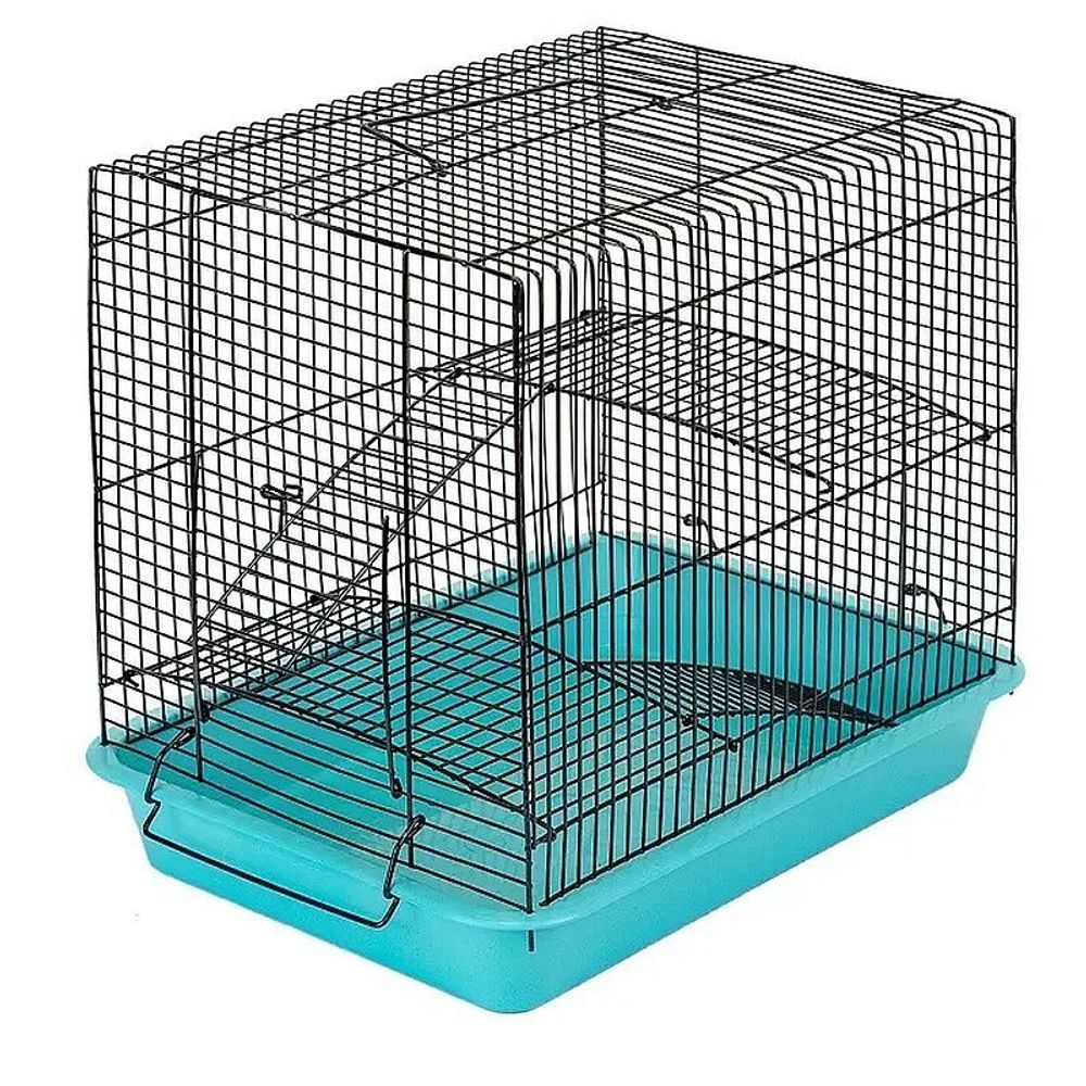 Клетка для грызунов Дарэлл &quot;ECO&quot; Хома №2  33*24*28 2 этажа, бирюзовый 4236