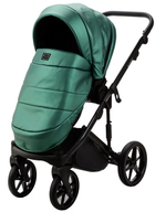 Детская коляска Adamex Lumi Air Deluxe 3 в 1 L-SM01 (ИЗУМРУД. ПЕРЛ 100% КОЖА)