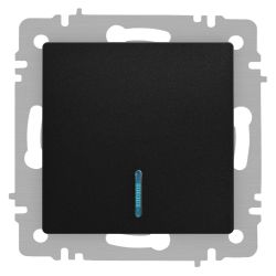 Выключатель Intro Accent 6-102-05 с подсветкой, 10А-250В, IP20, СУ, AL/CU, антрацит