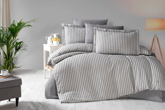 Постельное белье Grazie Home RODA серый ранфорс deluxe TIVOLYO HOME Турция