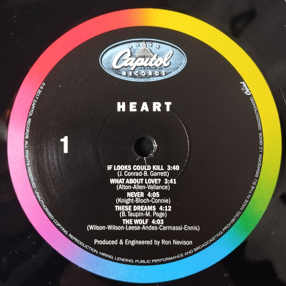 Винтажная виниловая пластинка LP Heart (EU 2017)