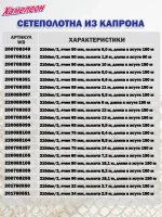 Сетеполотно капрон, толщина 210den/2,ячея 55,высота 5м