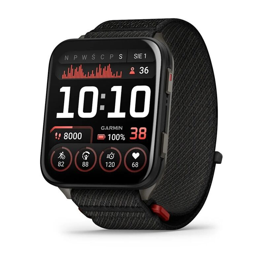 Garmin Venu X1 черные с серой титановой крышкой, черным нейлоновым ремешком ComfortFit